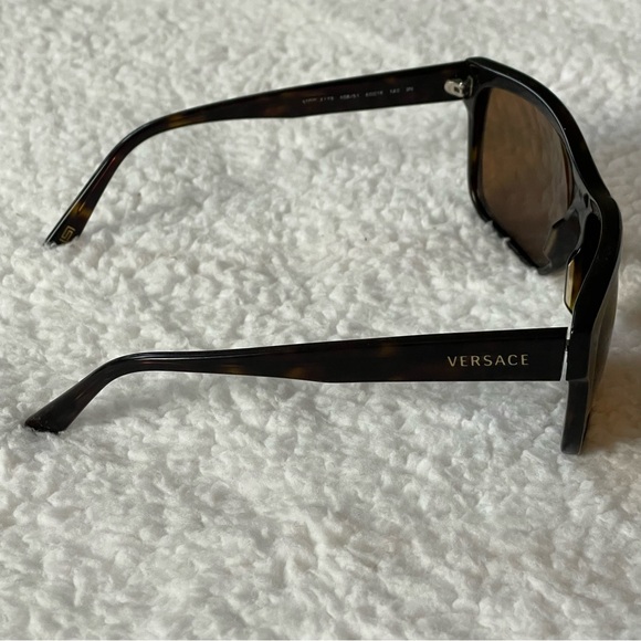 Versace VE 4179 Sunglasses Dark Havana Crystal Brown Color 108/51 Authentic - Picture 10 of 13
